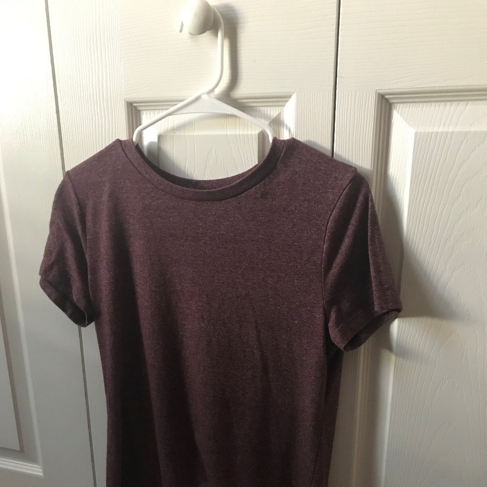 women's short sleeve purple berry shirt